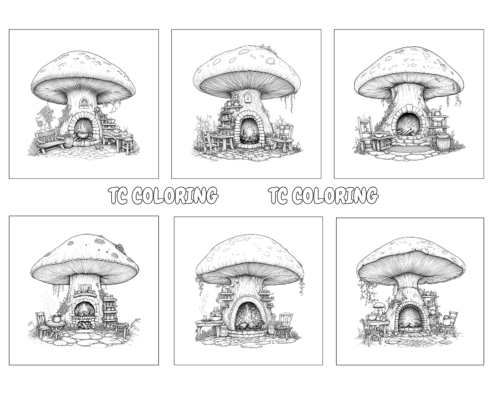 Warm fireplace in a Mushroom - Image 2